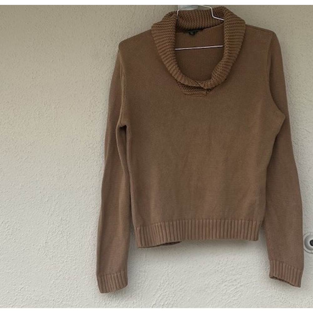 Lauren Ralph Lauren Women’s Sweater XL Brown Knit Cowl Neck Pullover Classic